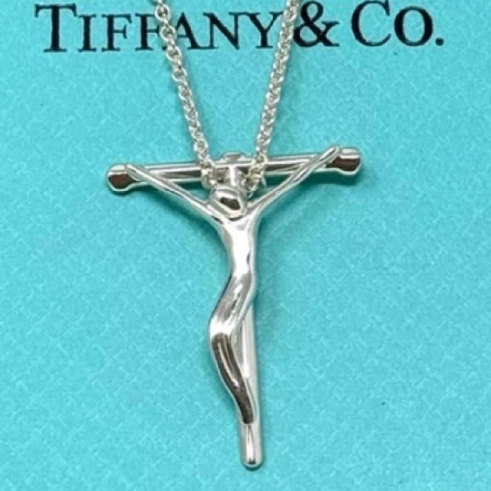 Authentic Tiffany & CO. Elsa Peretti Jesus Christ Crucifix Necklace. - Picture 12 of 15